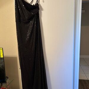 Elegant Black Sequin Gown